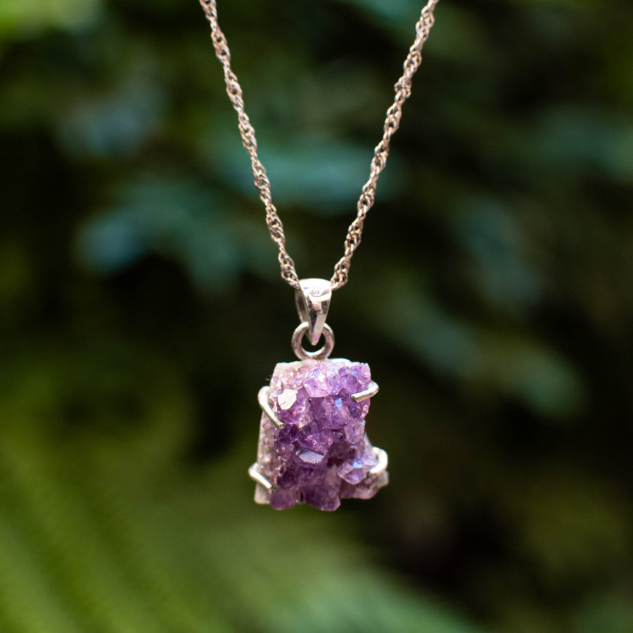 Amethyst Druzy Pendant
