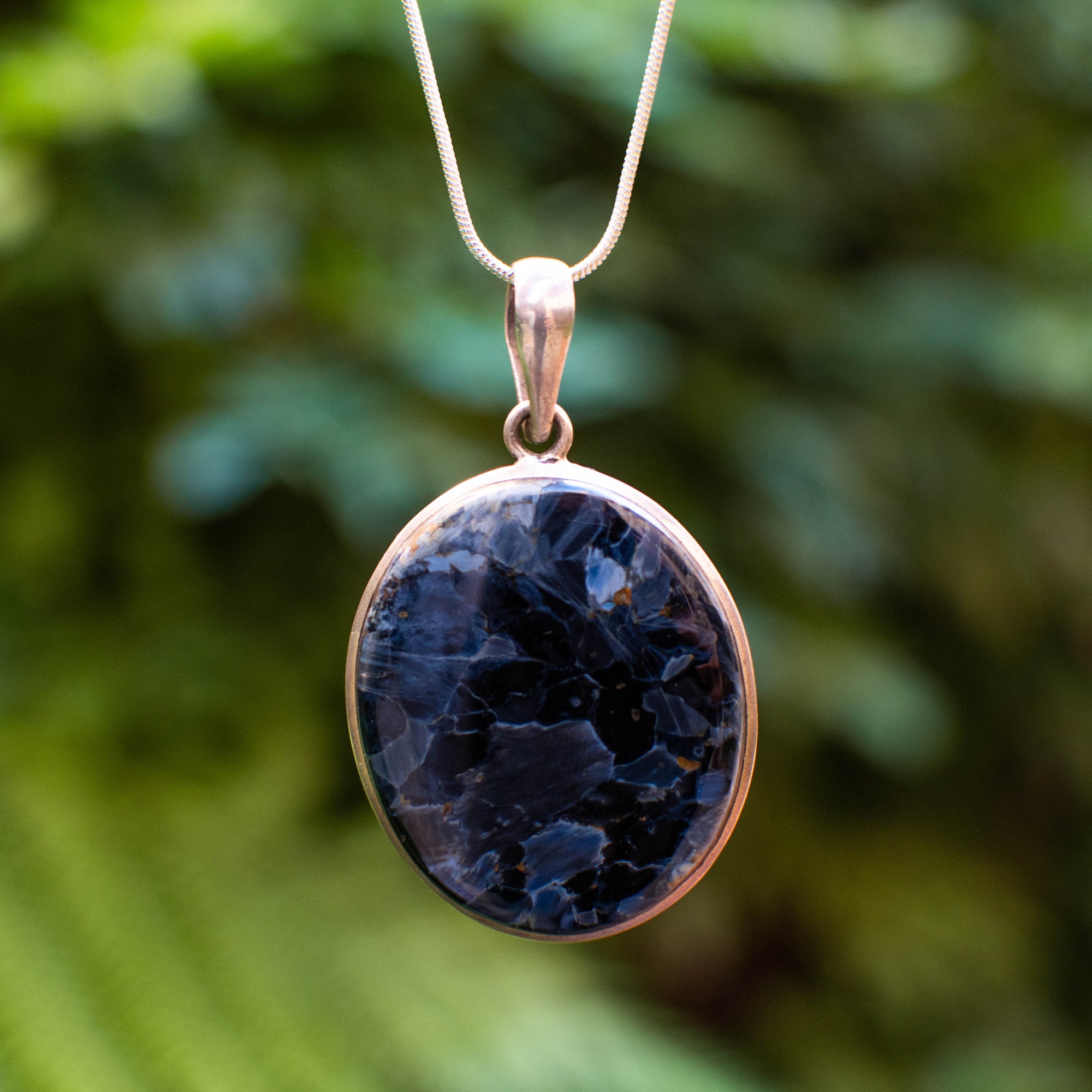 XL Oval Pietersite Pendant