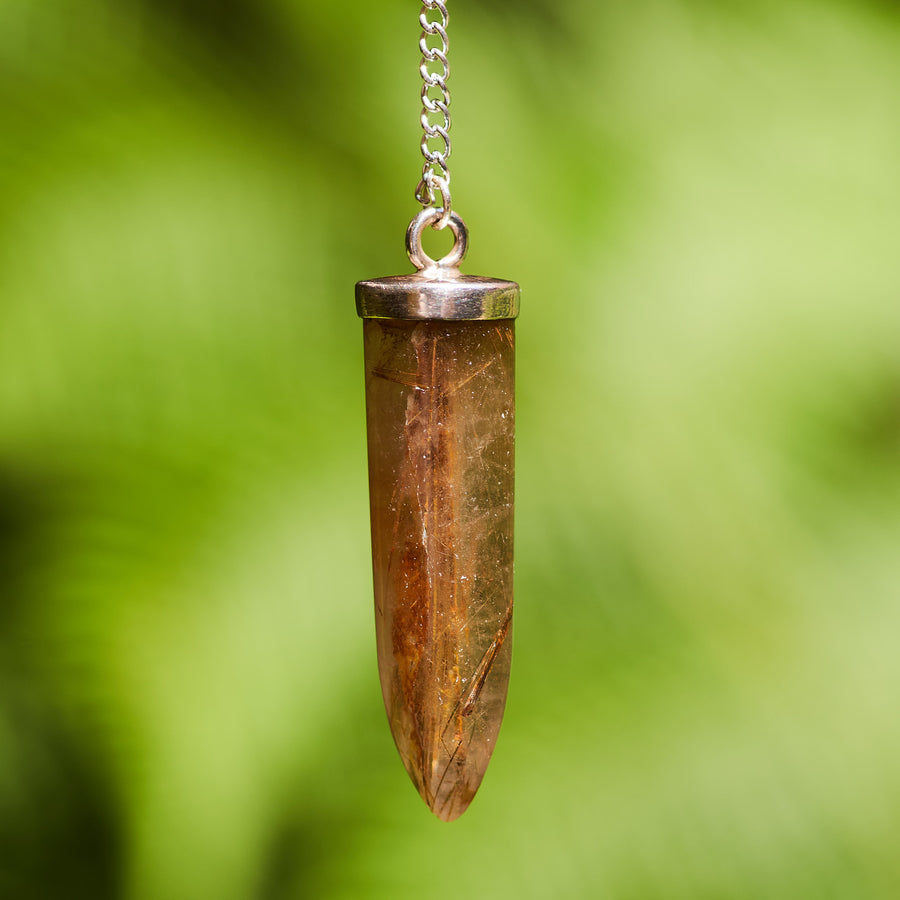 Gold Rutile Quartz Pendulum