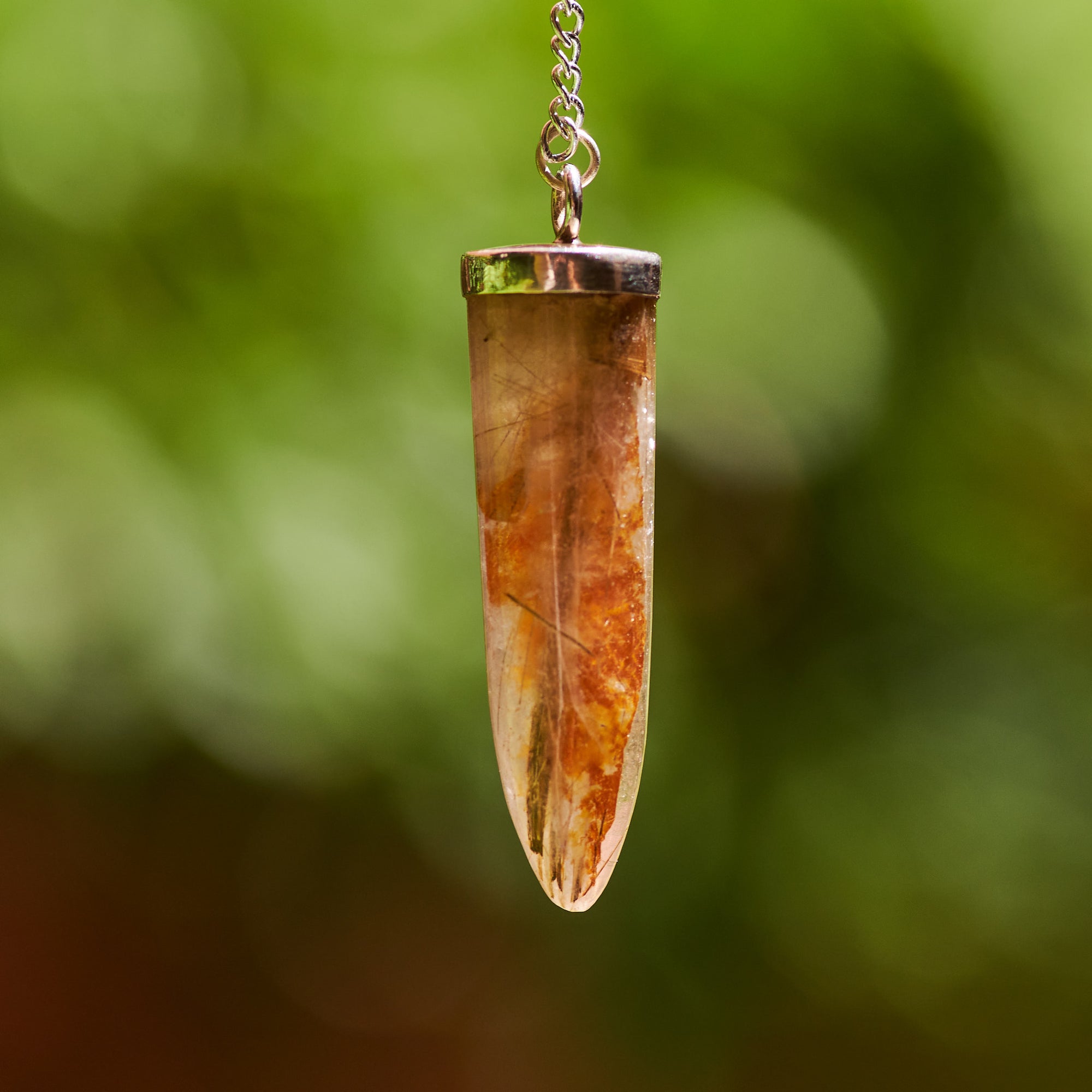 Gold Rutile Quartz Pendulum