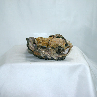 Selenite with Amethyst Slab