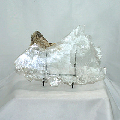 Selenite with Amethyst Slab