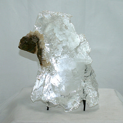Selenite with Amethyst Slab