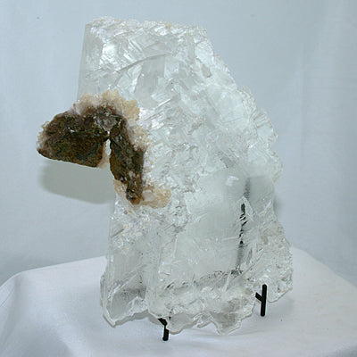 Selenite with Amethyst Slab