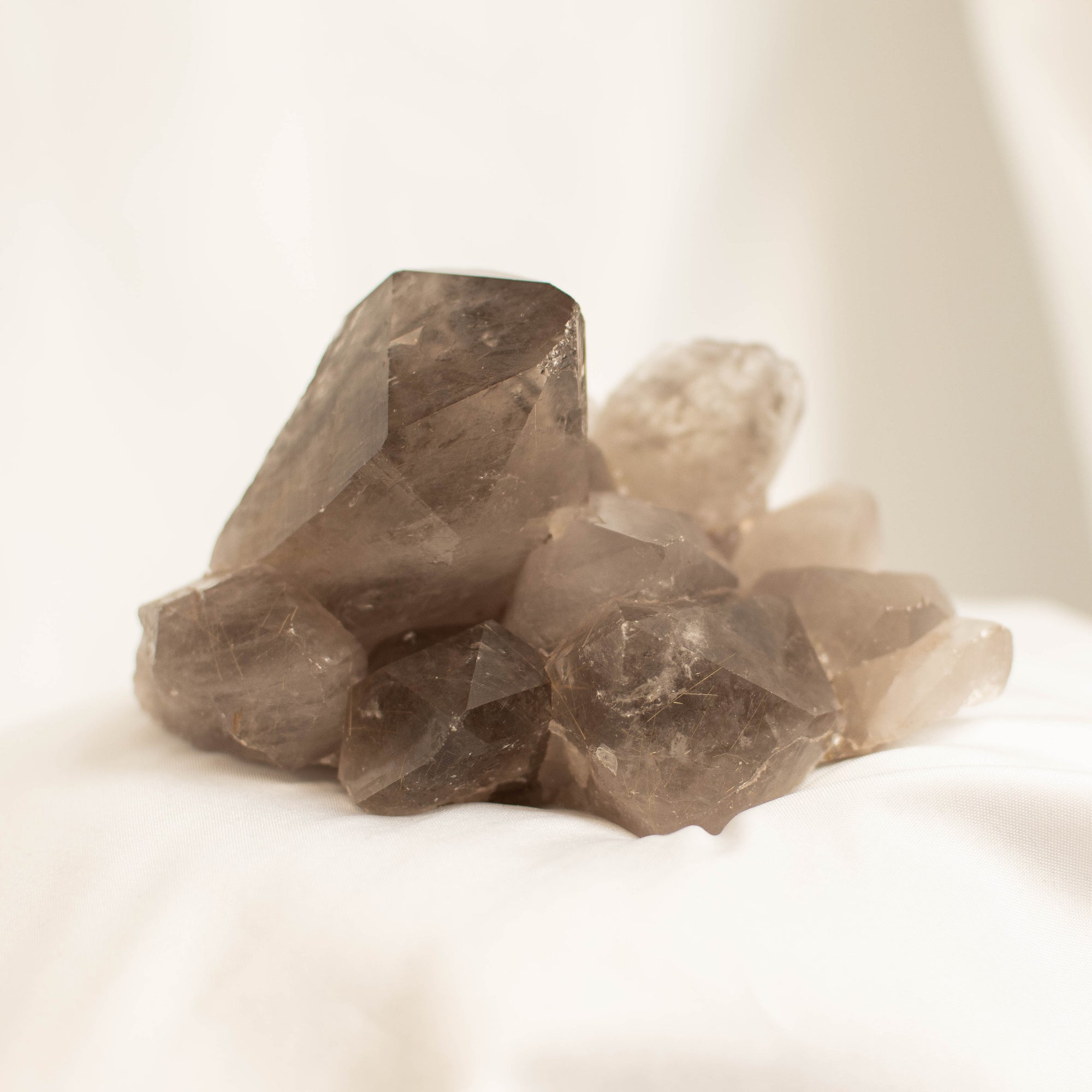 Raw Rutilated Smokey Quartz Cluster
