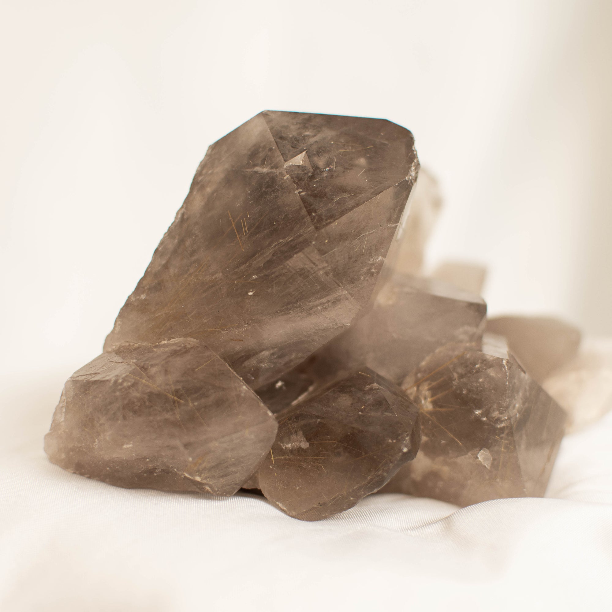 Raw Rutilated Smokey Quartz Cluster