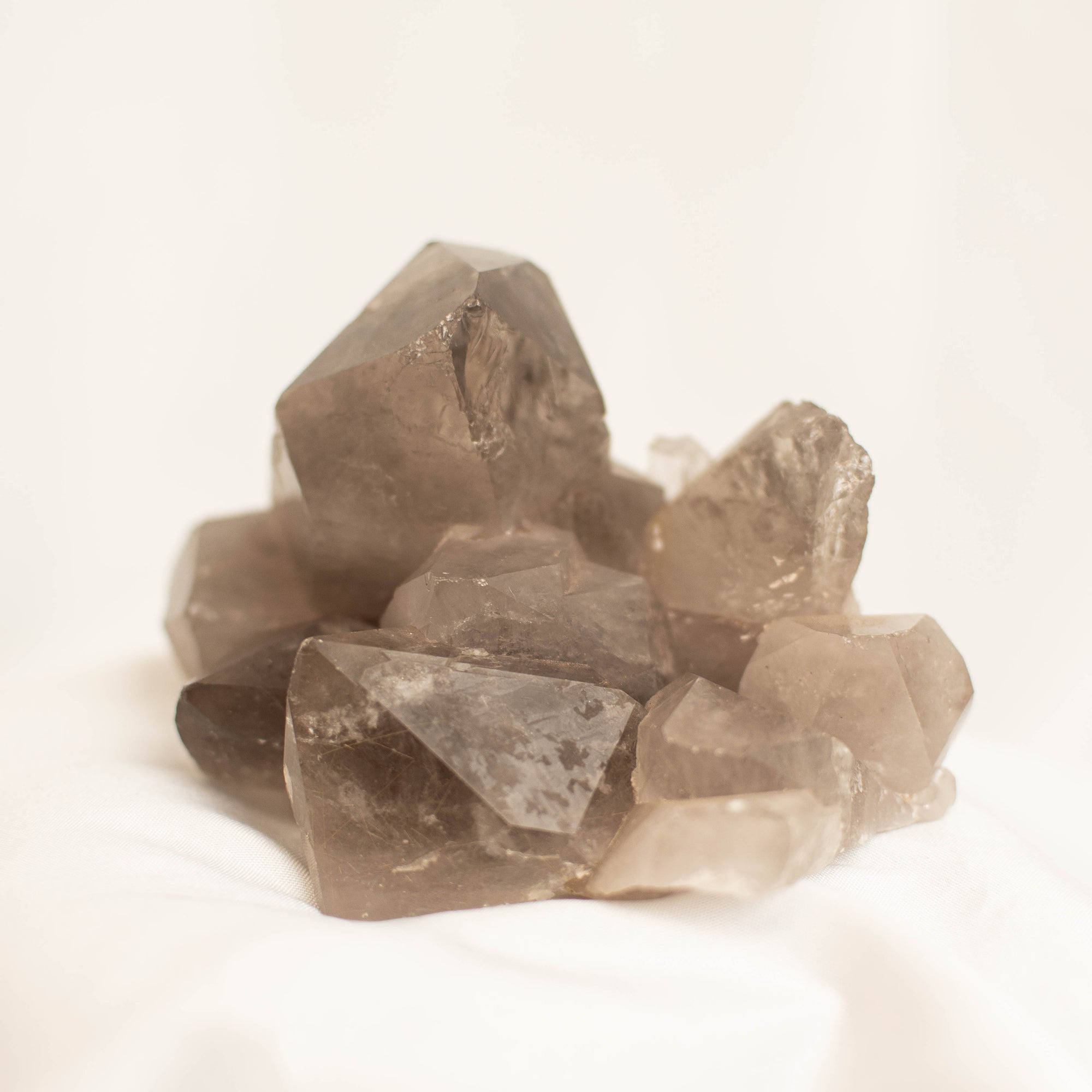 Raw Rutilated Smokey Quartz Cluster