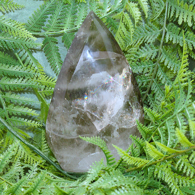 Polished Smokey Quartz Flame