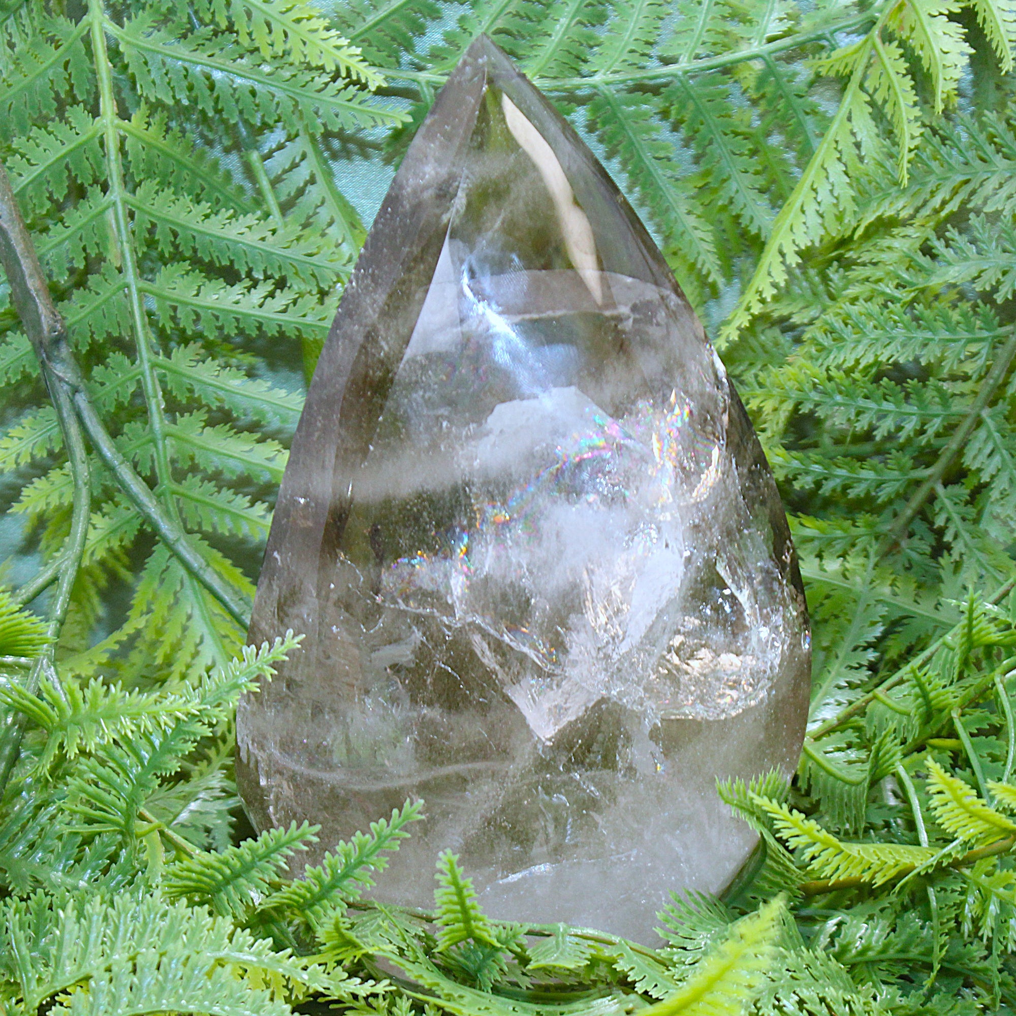 Polished Smokey Quartz Flame