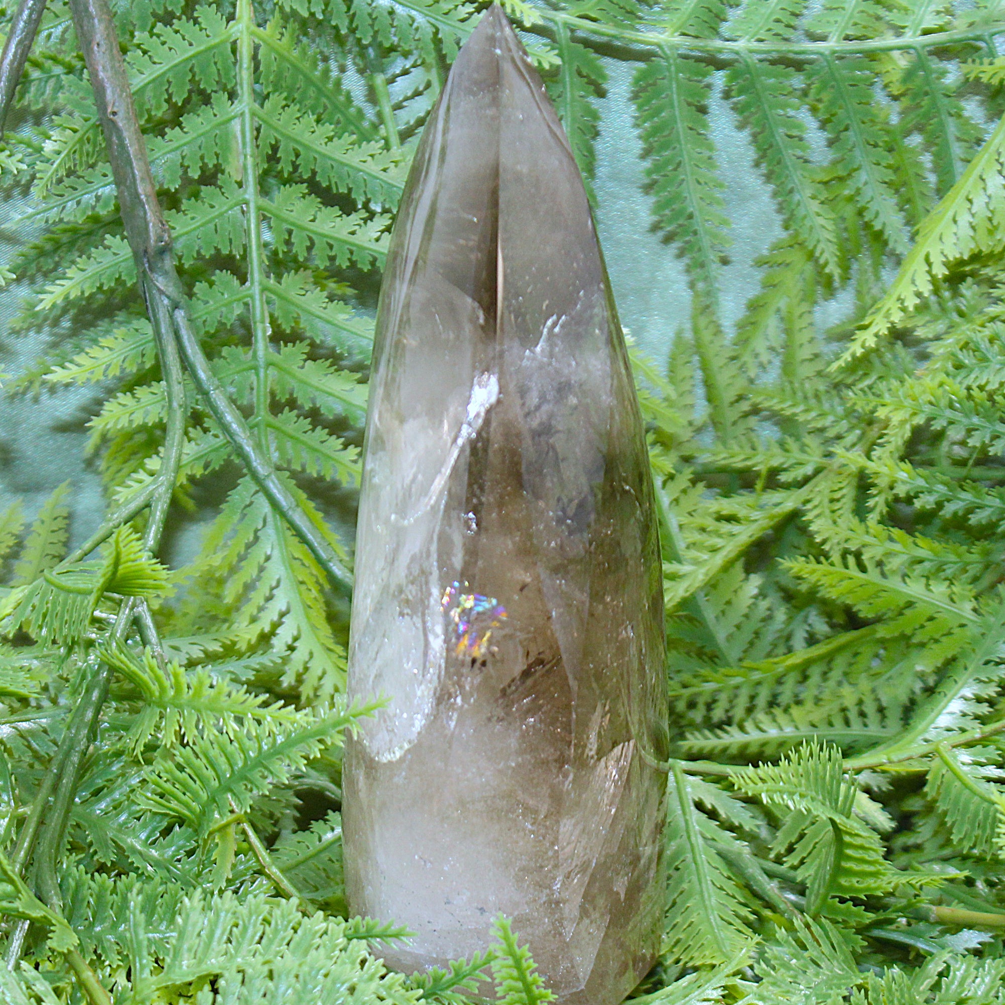 Polished Smokey Quartz Flame