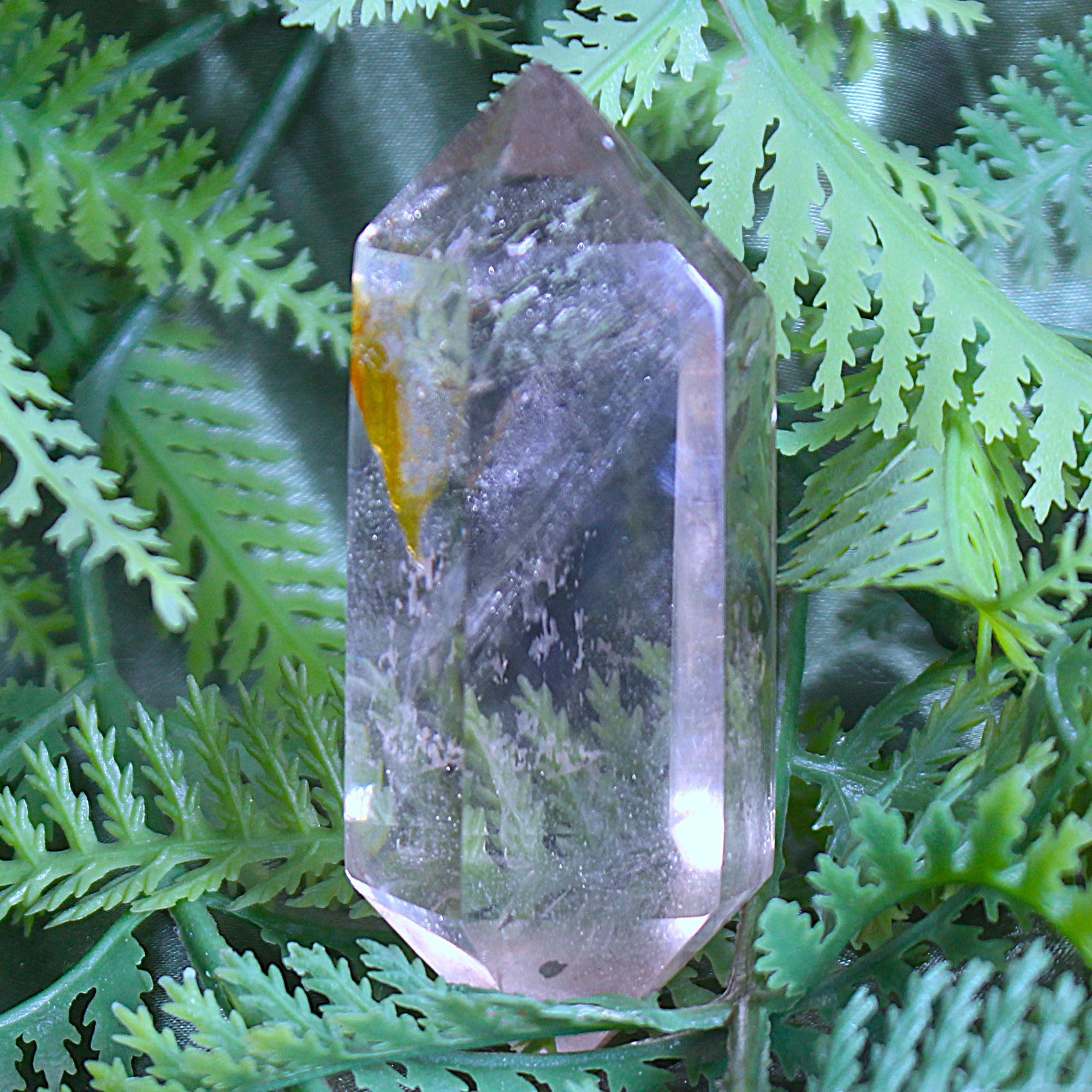 Hematite Included Smoky Quartz Polished Point