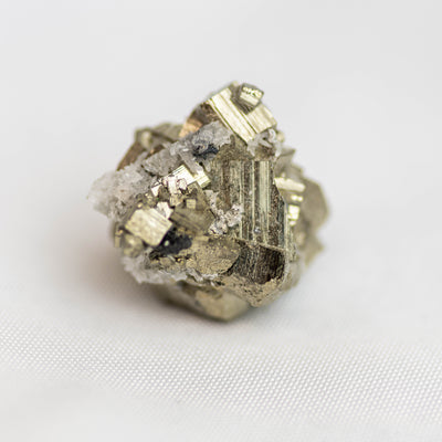 Mini Pyrite and Quartz Specimen