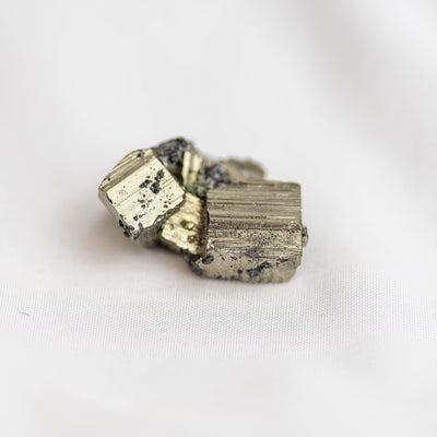 Mini Spanish Pyrite and Quartz Specimen