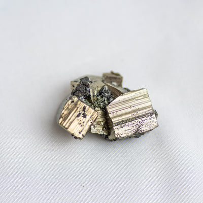 Mini Spanish Pyrite and Quartz Specimen