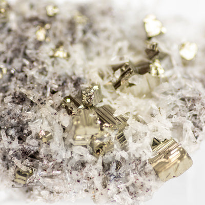 Mini Pyrite and Quartz Specimen