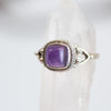 Sterling Silver Polished Amethyst Ring