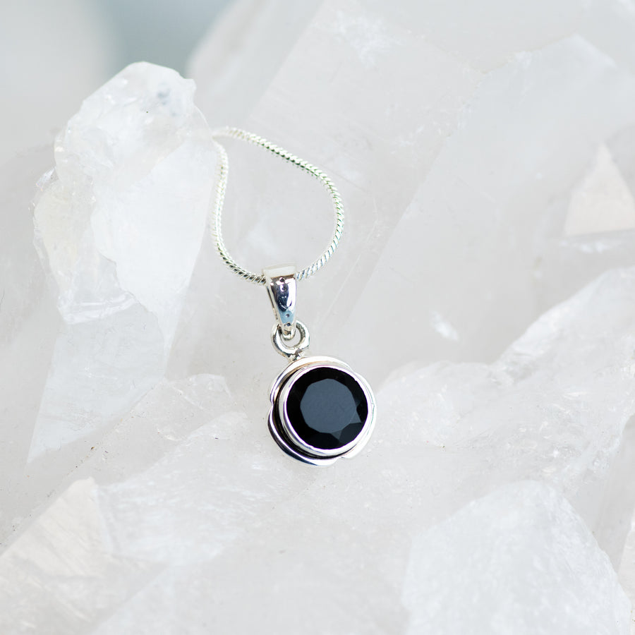 Black Onyx Sterling Silver Pendant