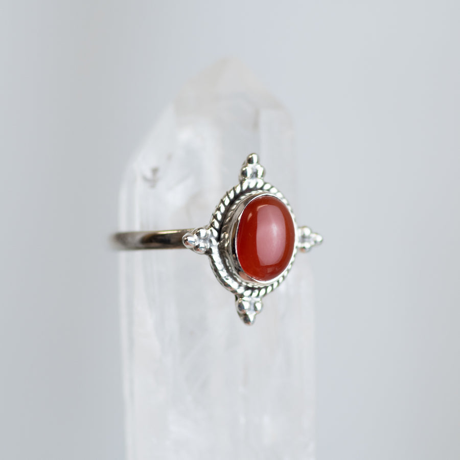 Sterling Silver Carnelian Ring