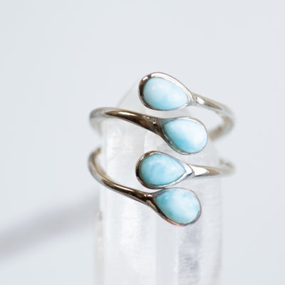 Sterling Silver Larimar Multi Stone Ring