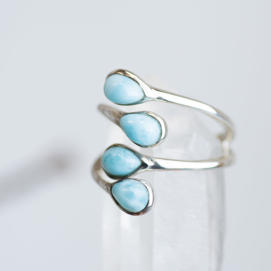 Sterling Silver Larimar Multi Stone Ring