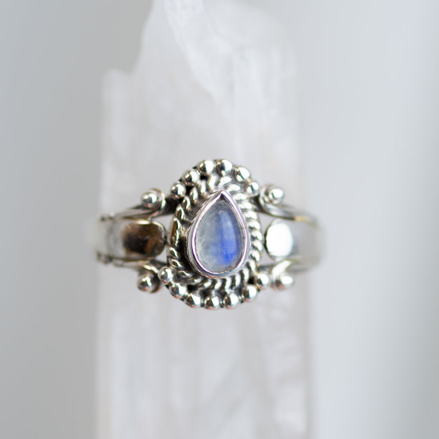Sterling Silver Rainbow Moonstone Ring