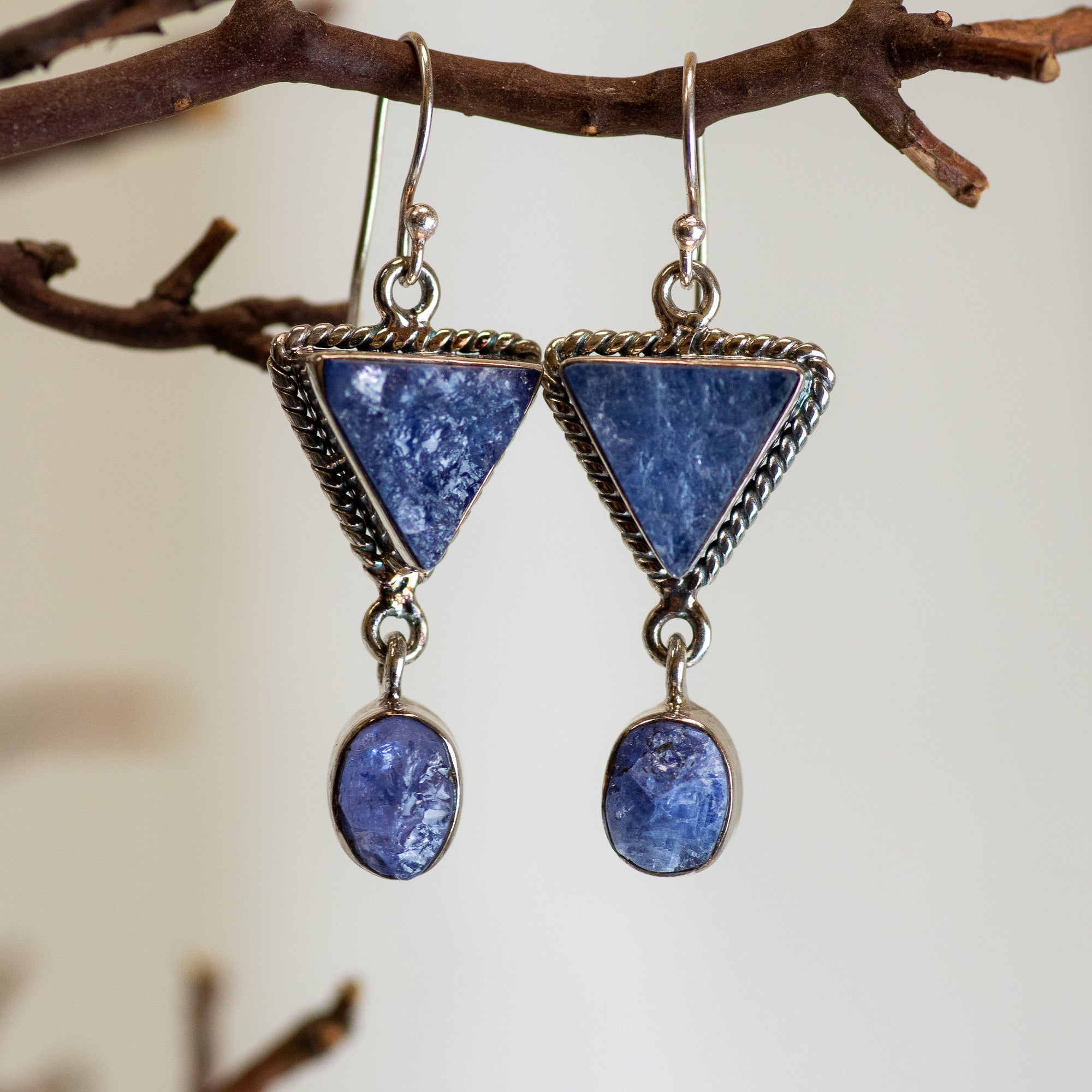 Sterling Silver Tanzanite Earrings