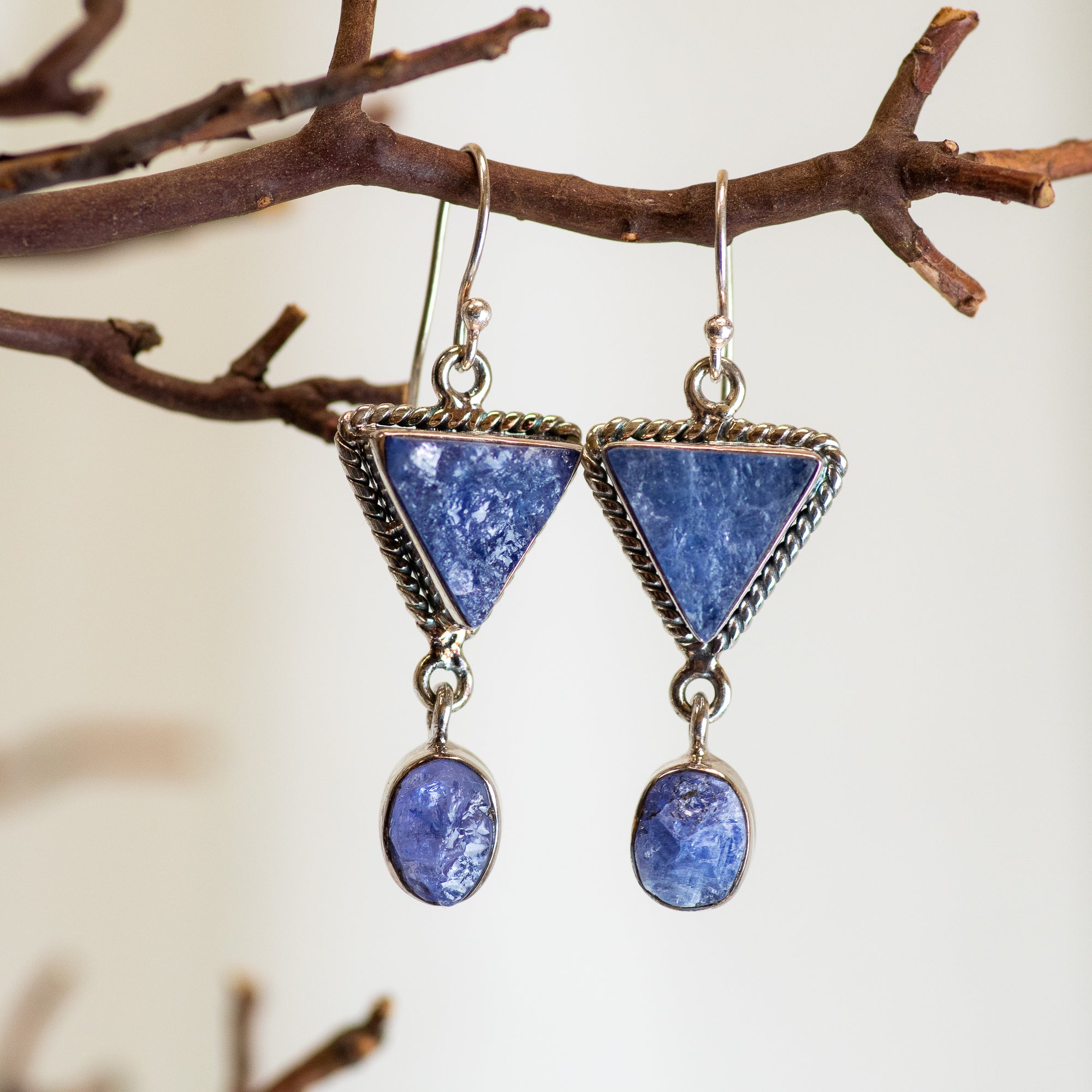 Sterling Silver Tanzanite Earrings