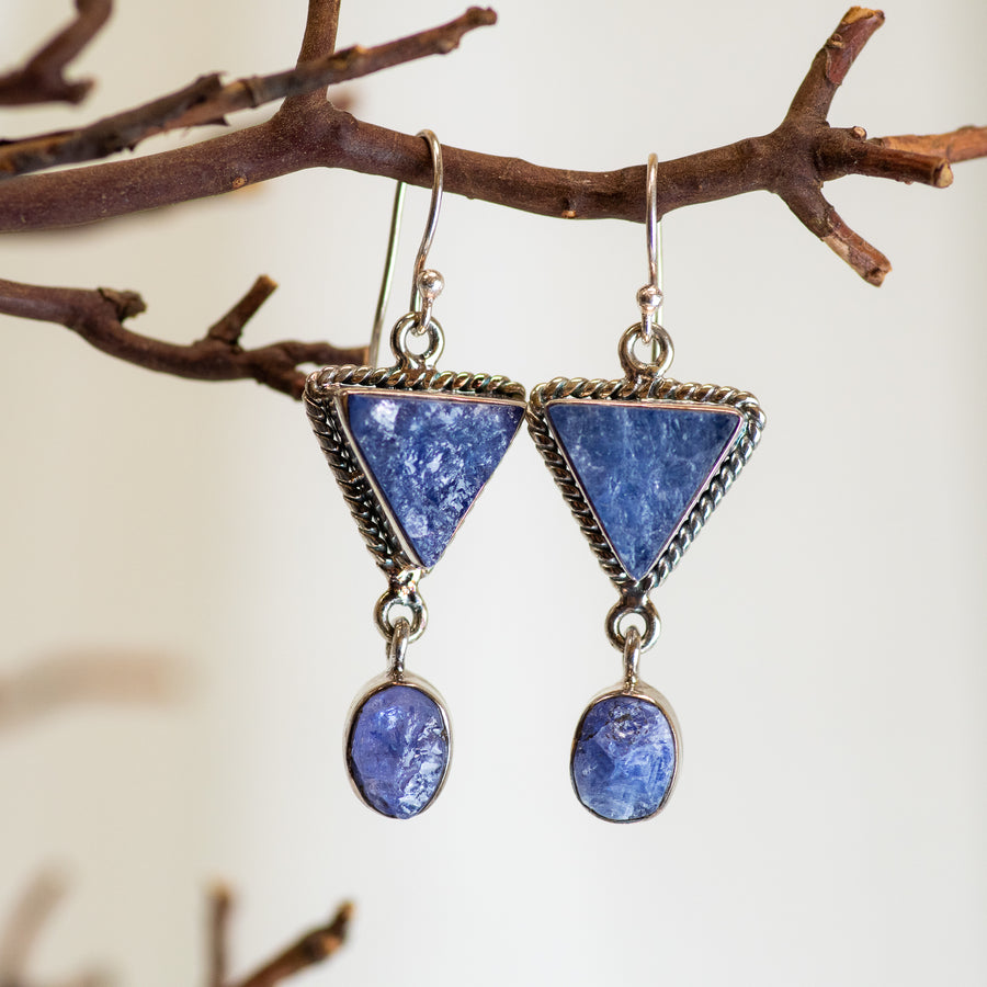 Sterling Silver Tanzanite Earrings
