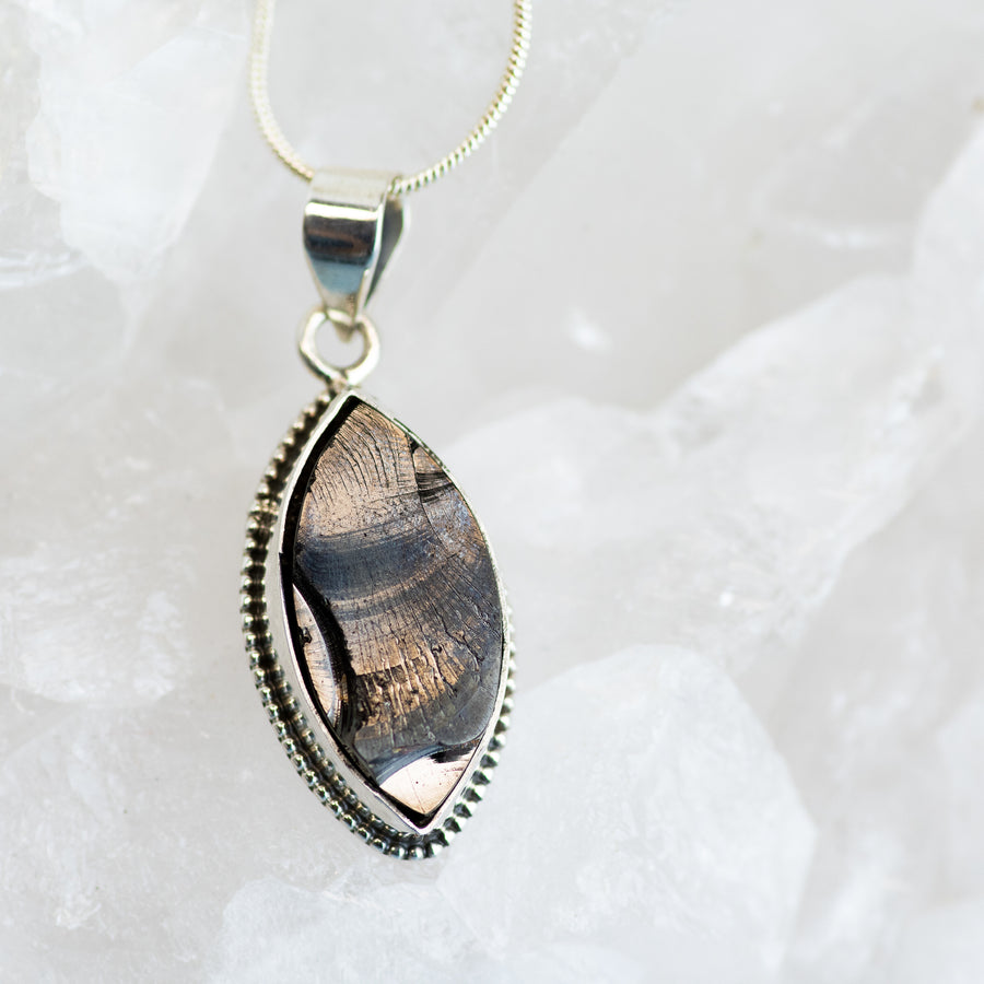Shungite Pendant Sterling Silver