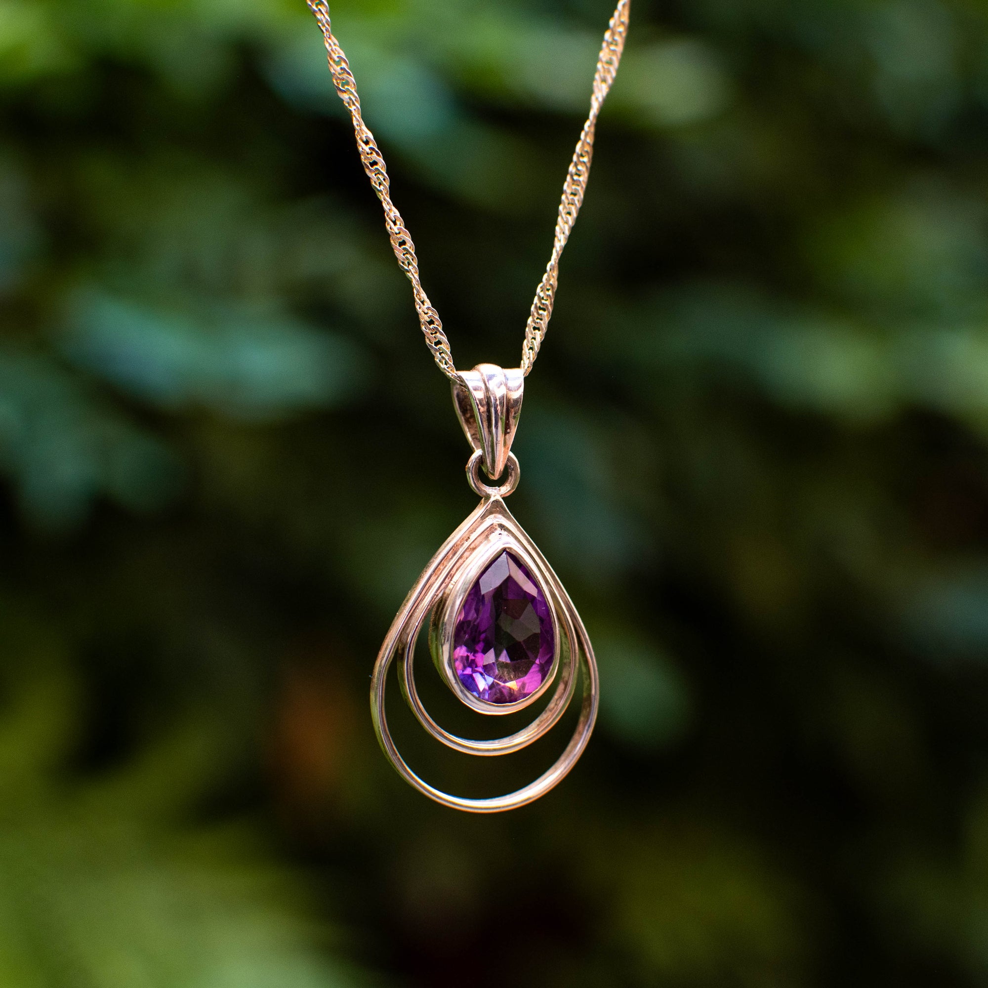 Amethyst Teardrop Pendant