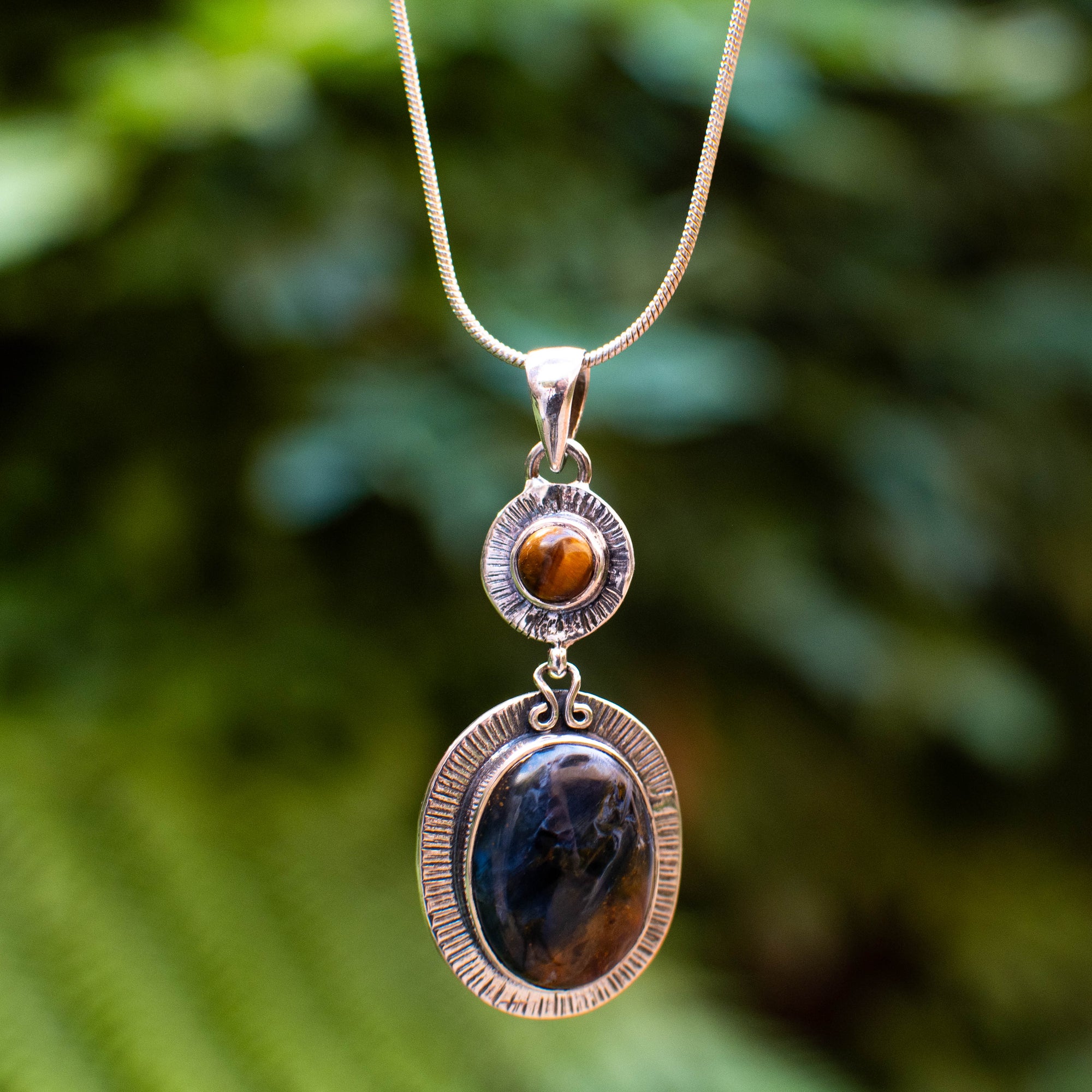 Pietersite & Tigers Eye Pendant