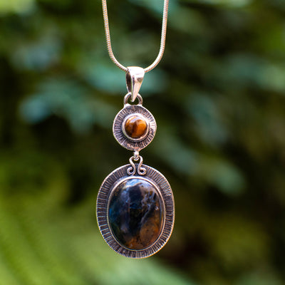 Pietersite & Tigers Eye Pendant