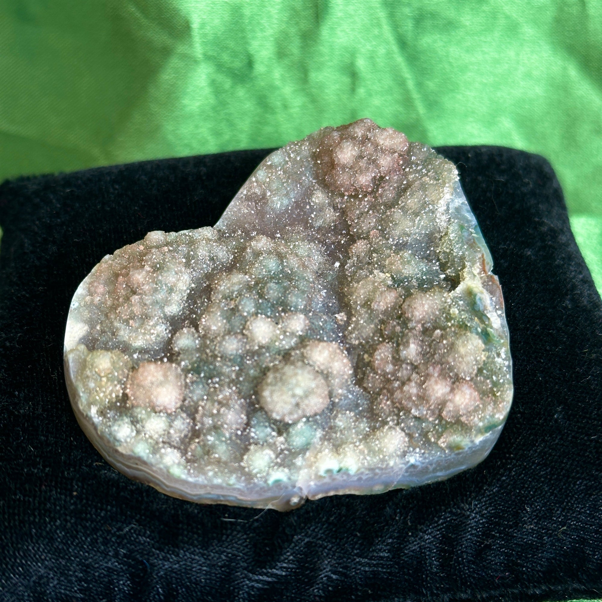 Uruguayan Black Amethyst Druzy Heart