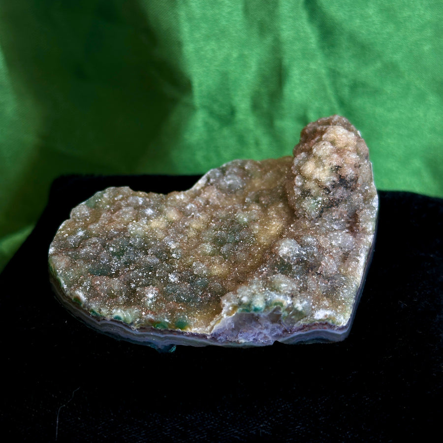 Uruguayan Black Amethyst Druzy Heart