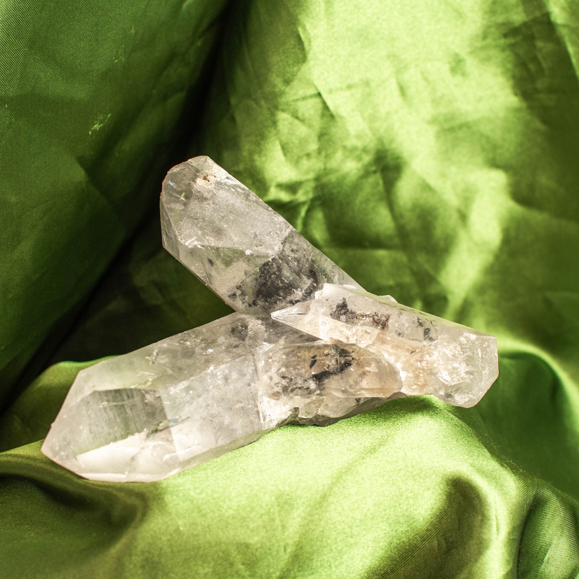 Chlorite Included Raw Quartz