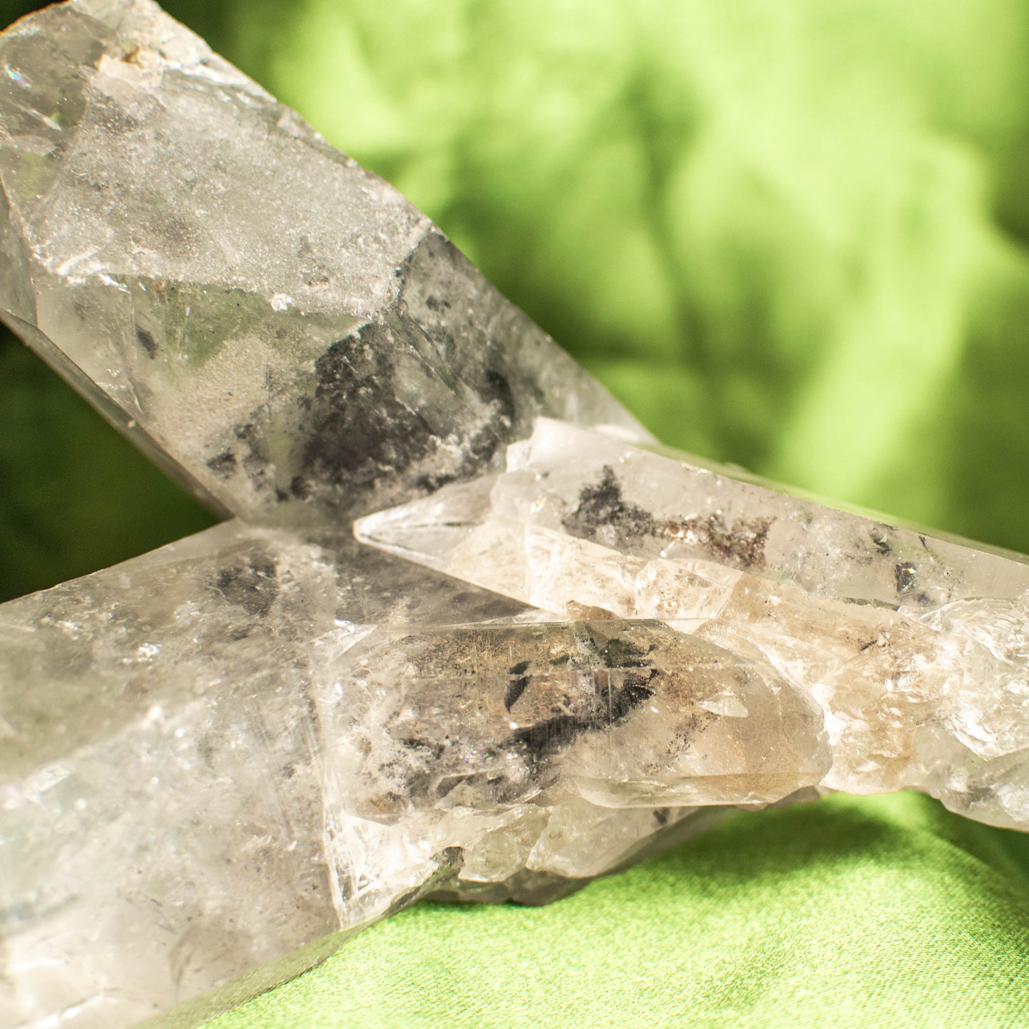 Chlorite Included Raw Quartz