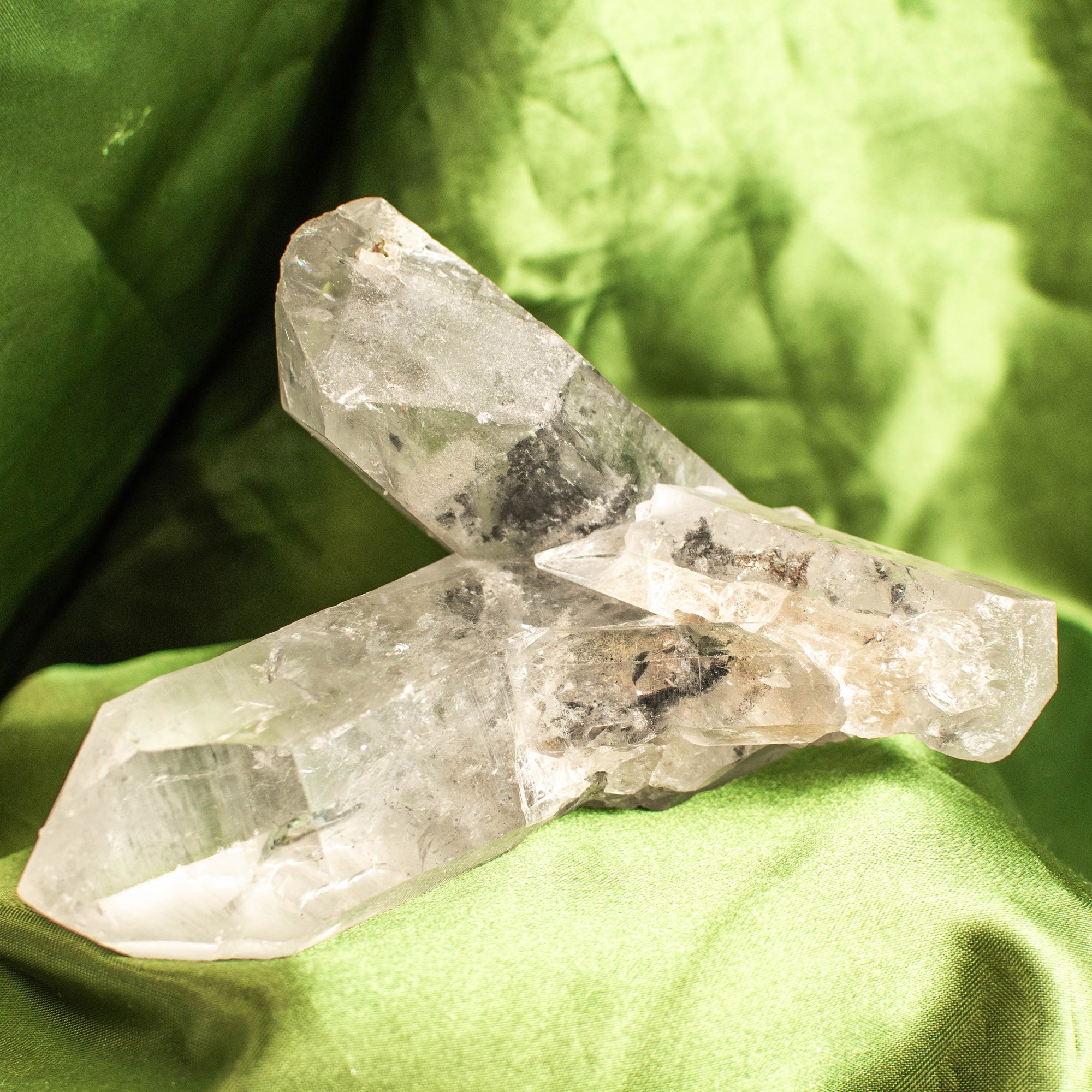 Chlorite Included Raw Quartz