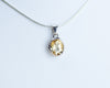Citrine Faceted Sterling Silver Pendant