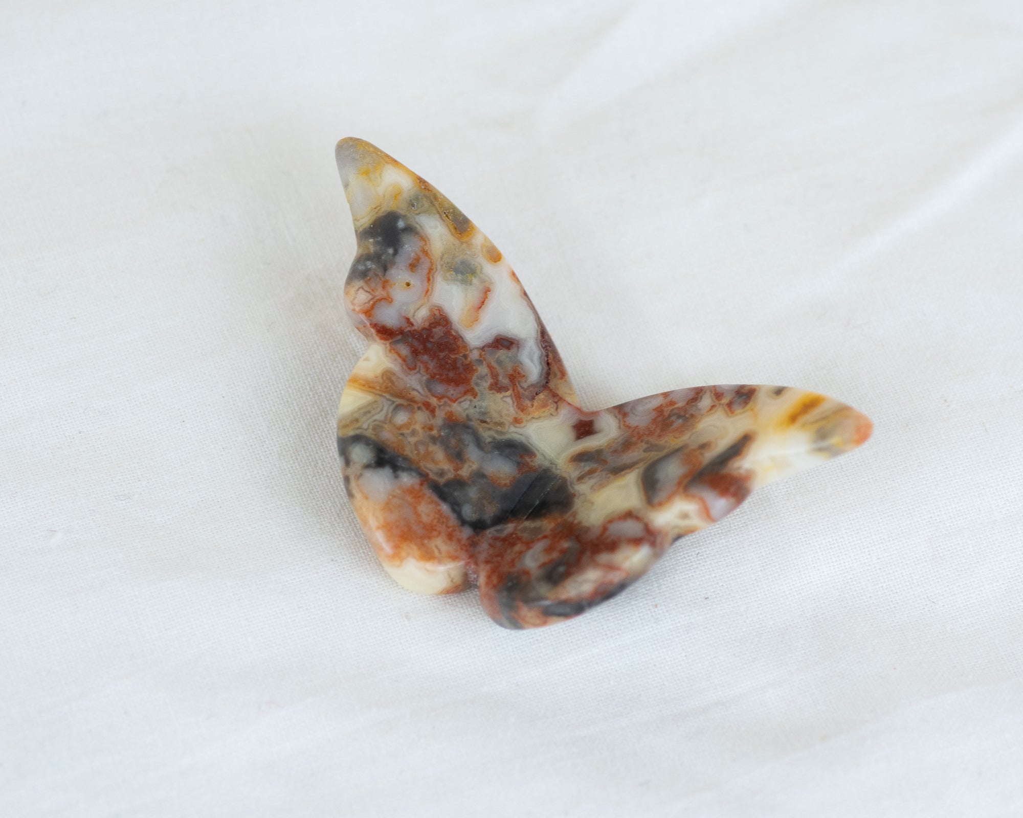 Crazy Lace Jasper Butterfly Carving