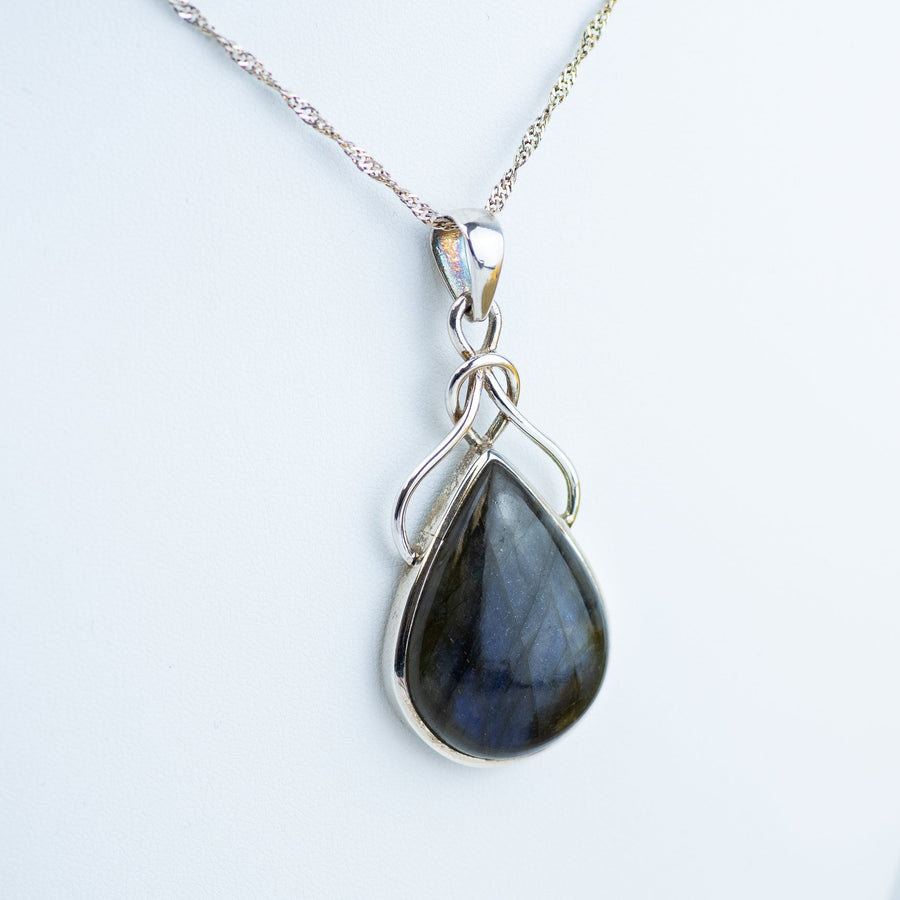 Labradorite Large teardrop Sterling Silver Pendant