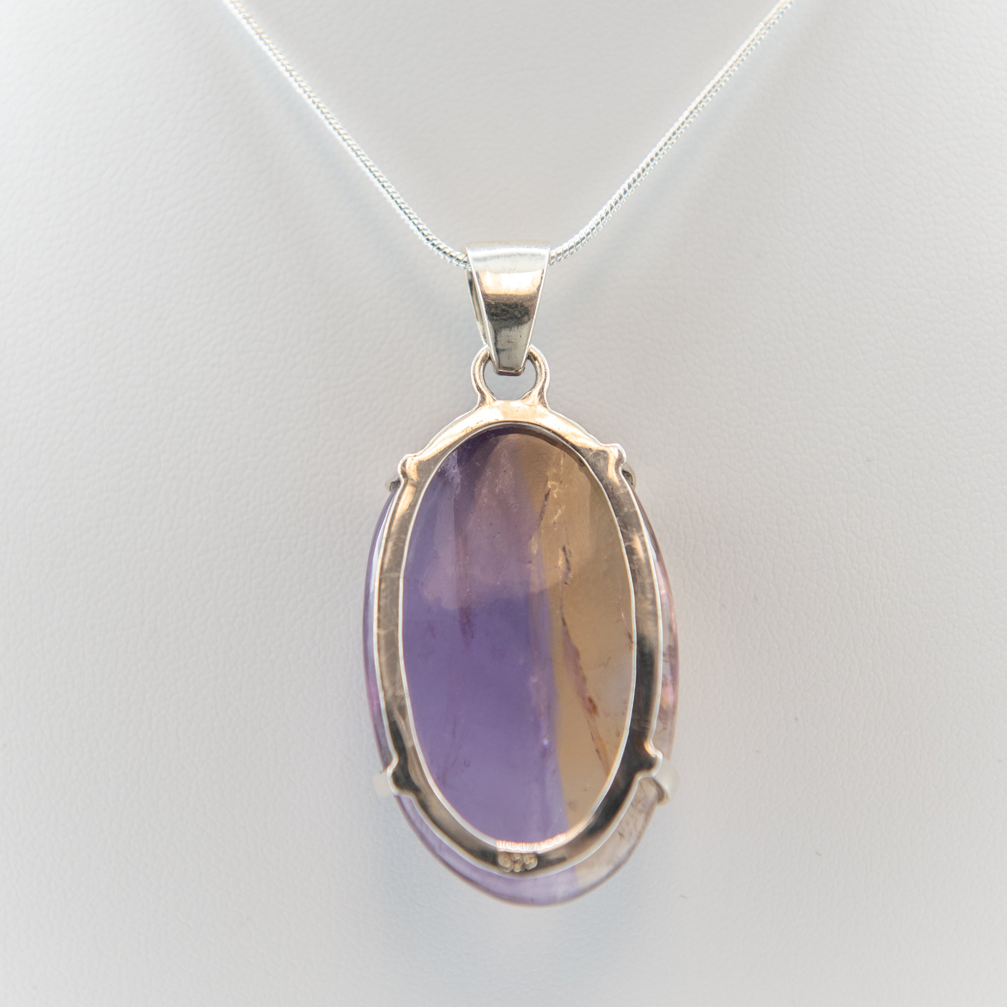 Large textured Ametrine Sterling Silver Pendant