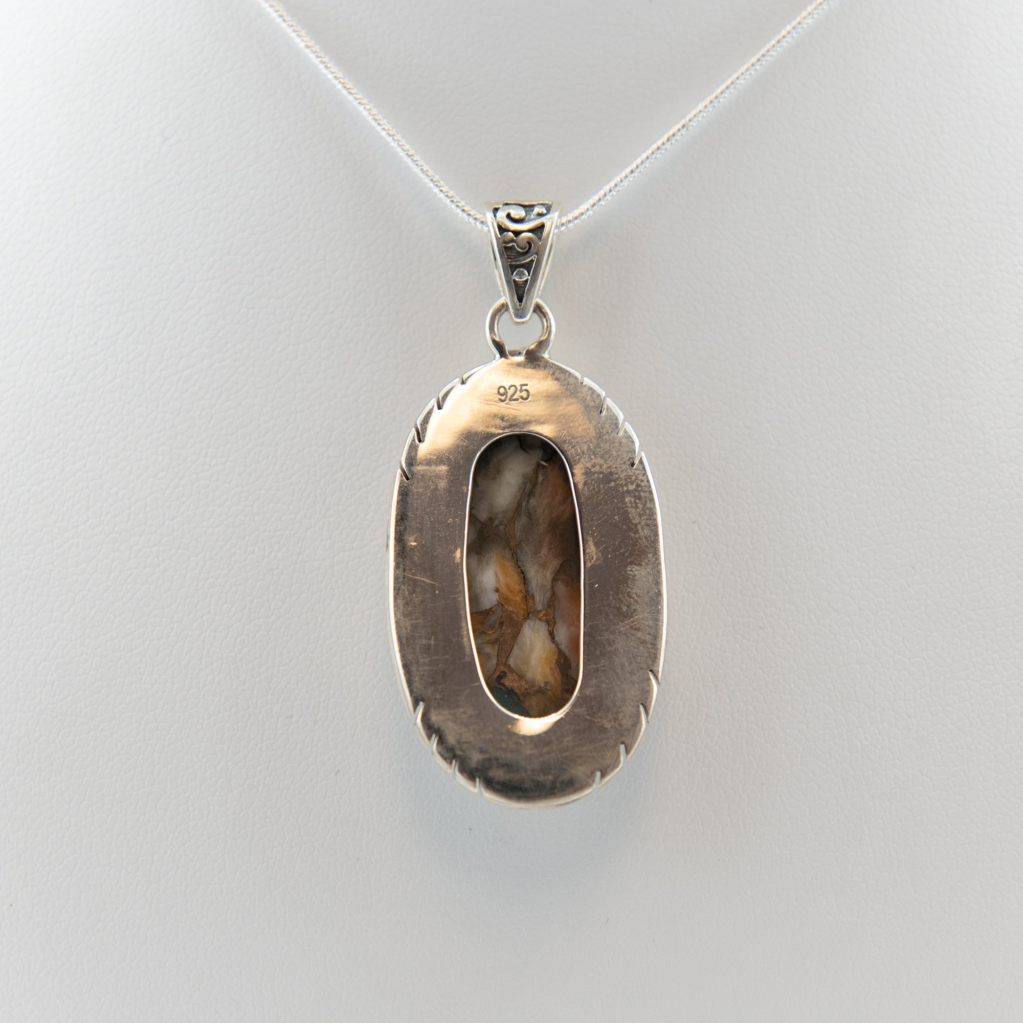 Spiny Oyster Ornate Sterling Silver Pendant