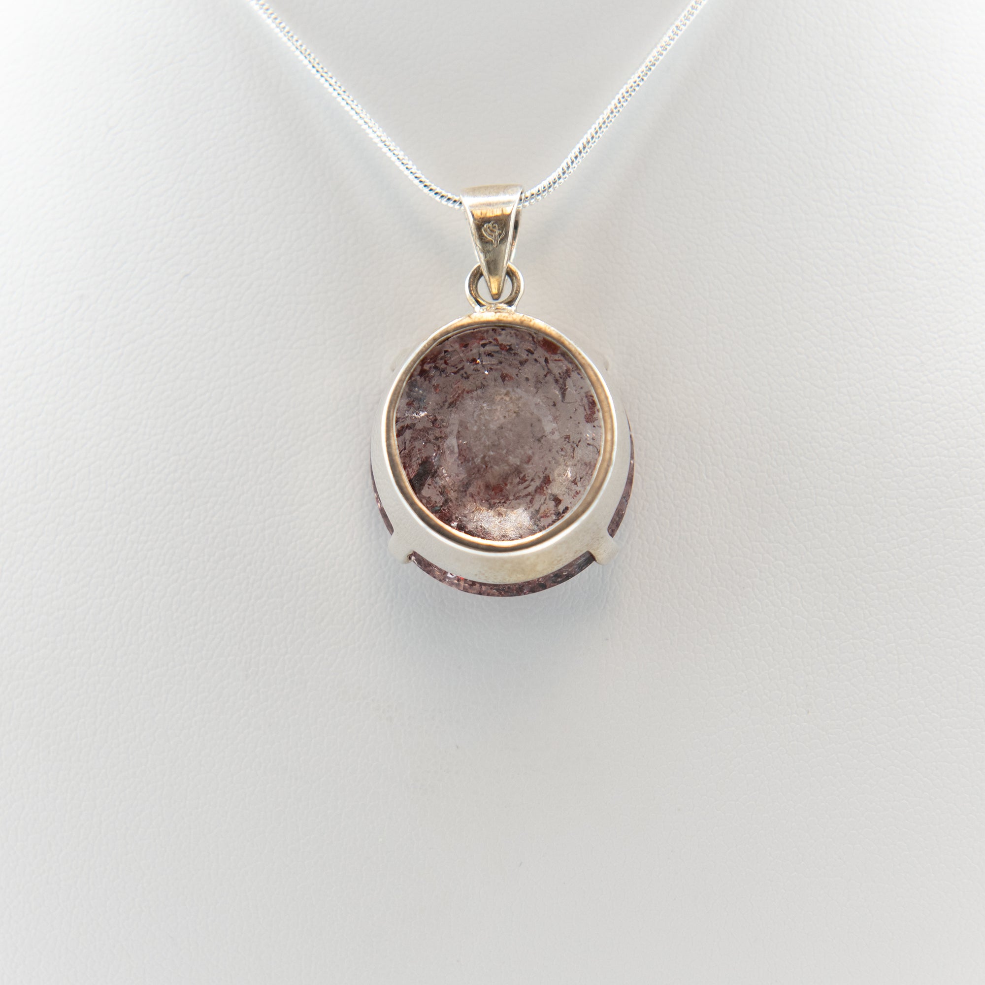 Super 7/Cacoxenite Stunning Round Pendant - Sterling Silver