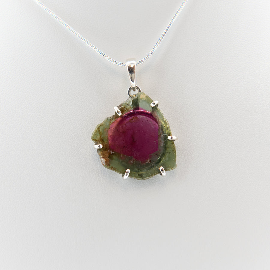 Watermelon Tourmaline Necklace Pendant