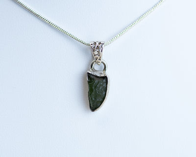 Moldavite Sterling Silver Pendant