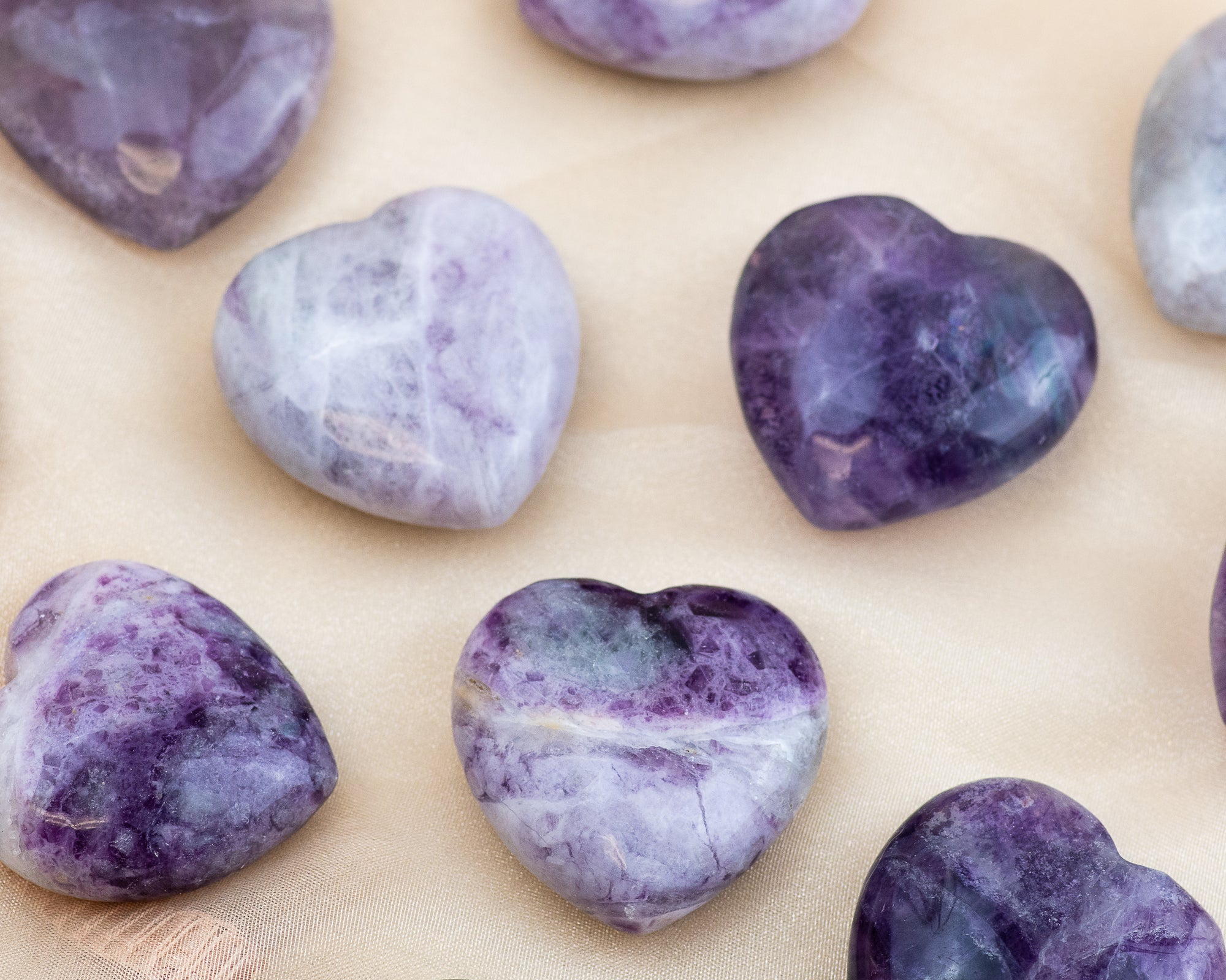 Rainbow Fluorite Heart