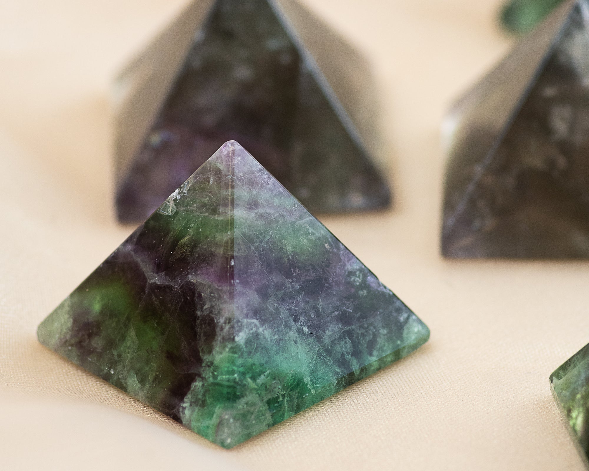 Rainbow Fluorite Pyramid