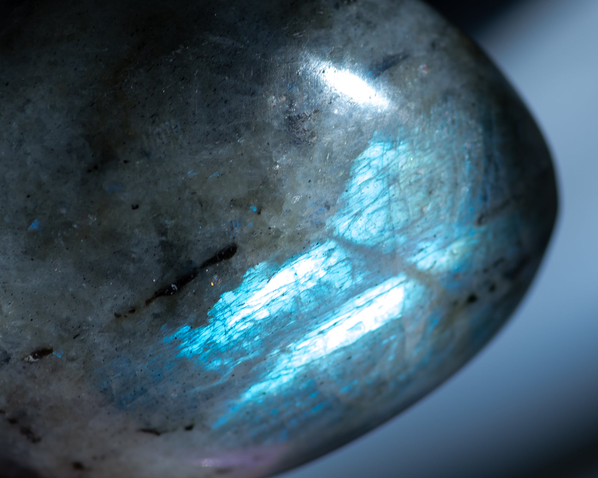 Rainbow Moonstone Palm Stone