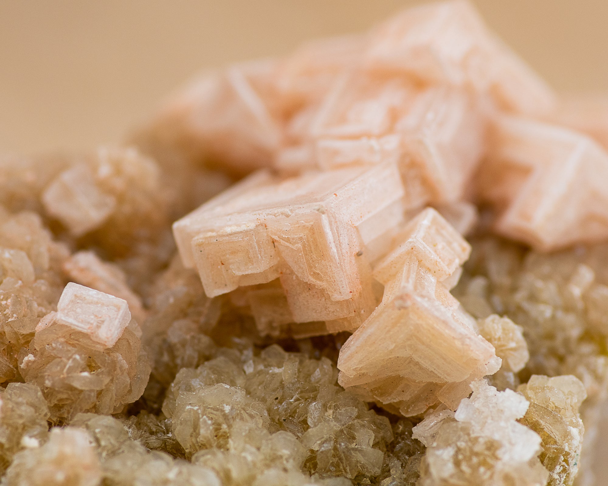 Raw Pink Halite Cluster
