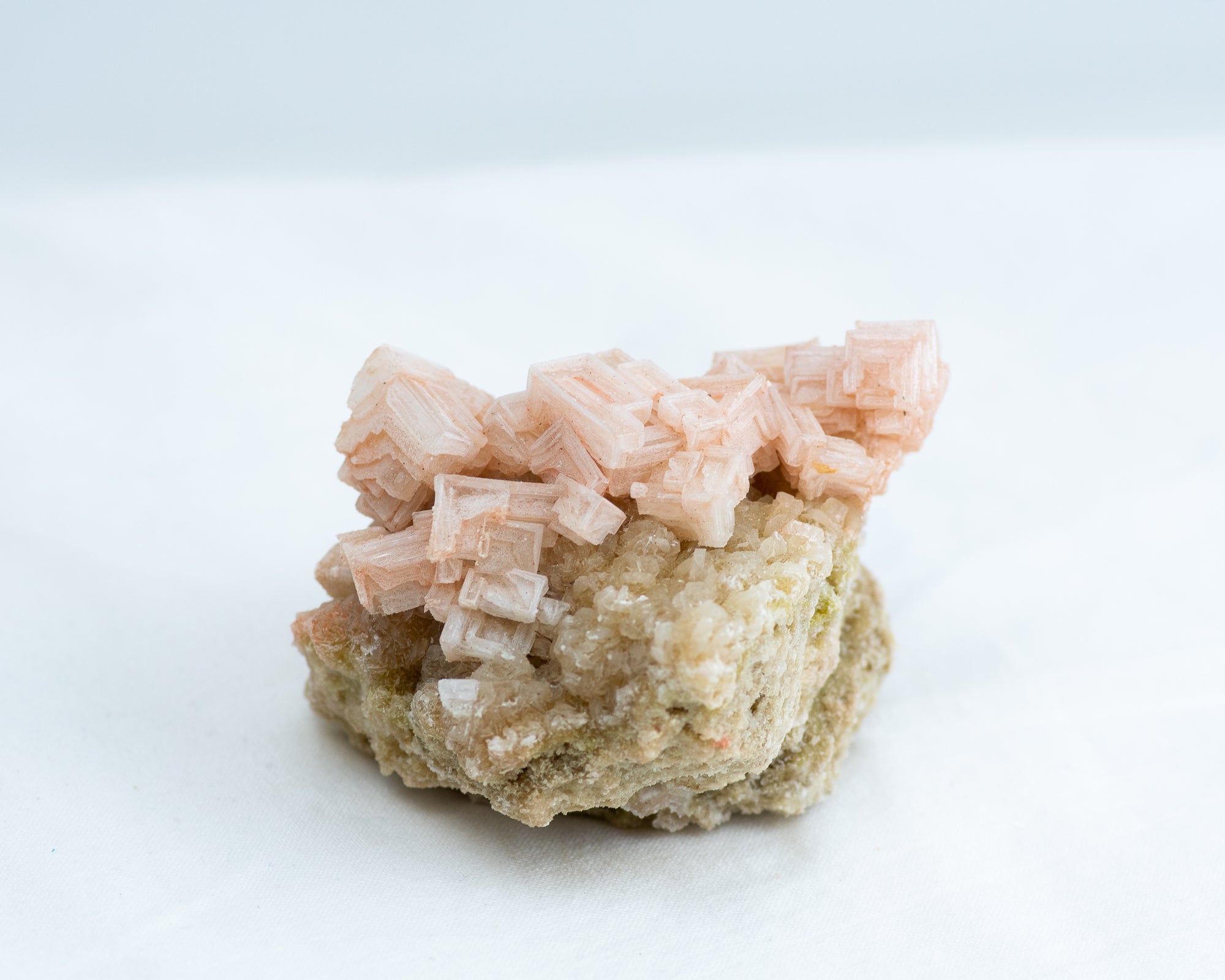 Raw Pink Halite on Trona